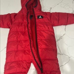 Jordan Red Puffer Snowsuit